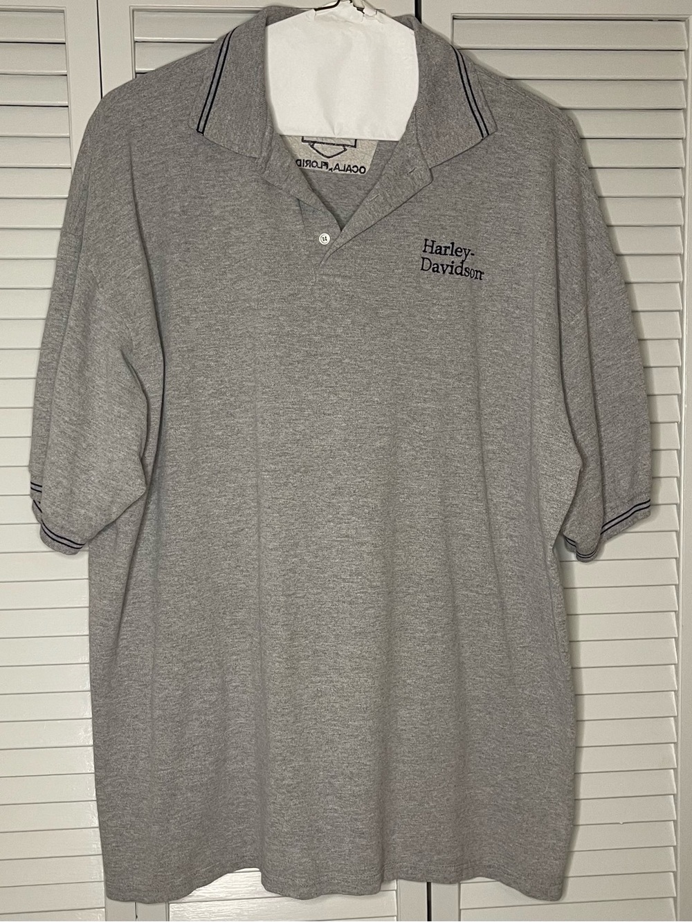 Vintage Embroidered Harley-Davidson Gray Polo